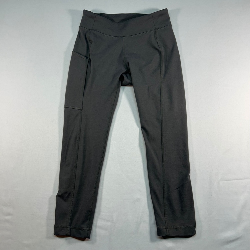 Columbia Womens Leggings XS Gray Side Pocket Cropped Athletic Pants XK8860